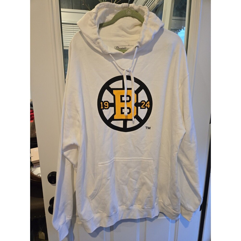 Boston Bruins NHL Hooded Sweatshirt Adult 2XL Hoodie White Centennial Season
